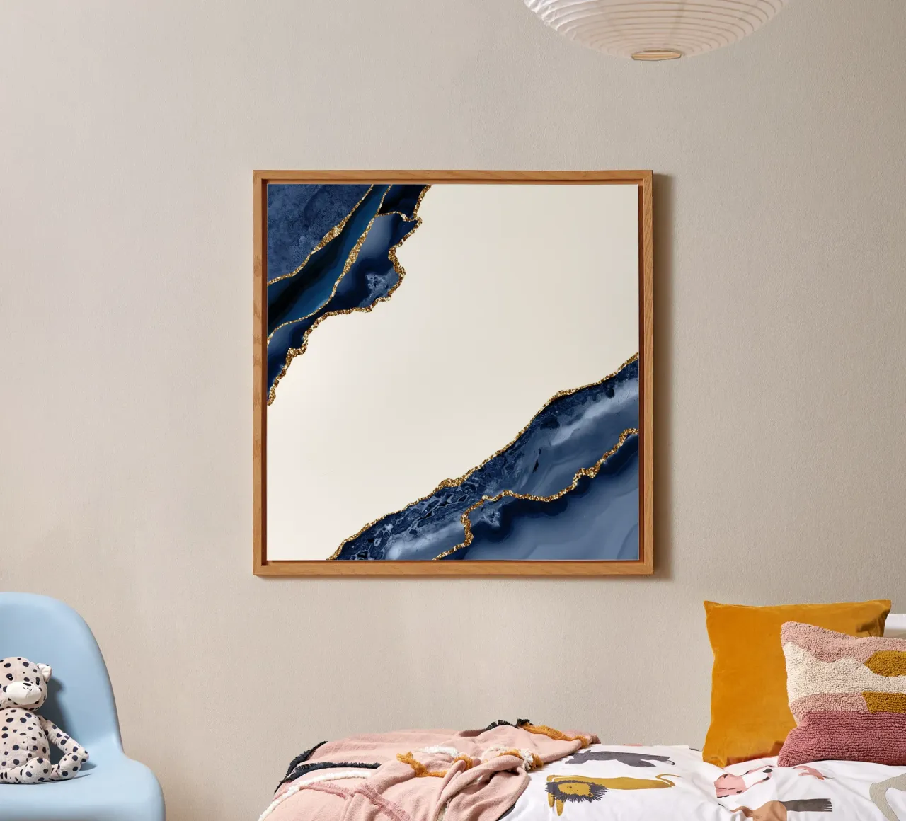 Texture agata marina e oro 27 alluminio dibond da Gemstone Textures