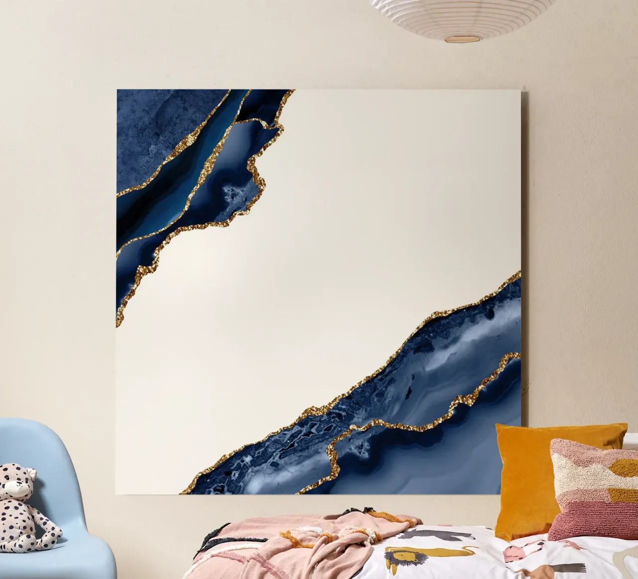 Texture agata marina e oro 27 alluminio dibond da Gemstone Textures