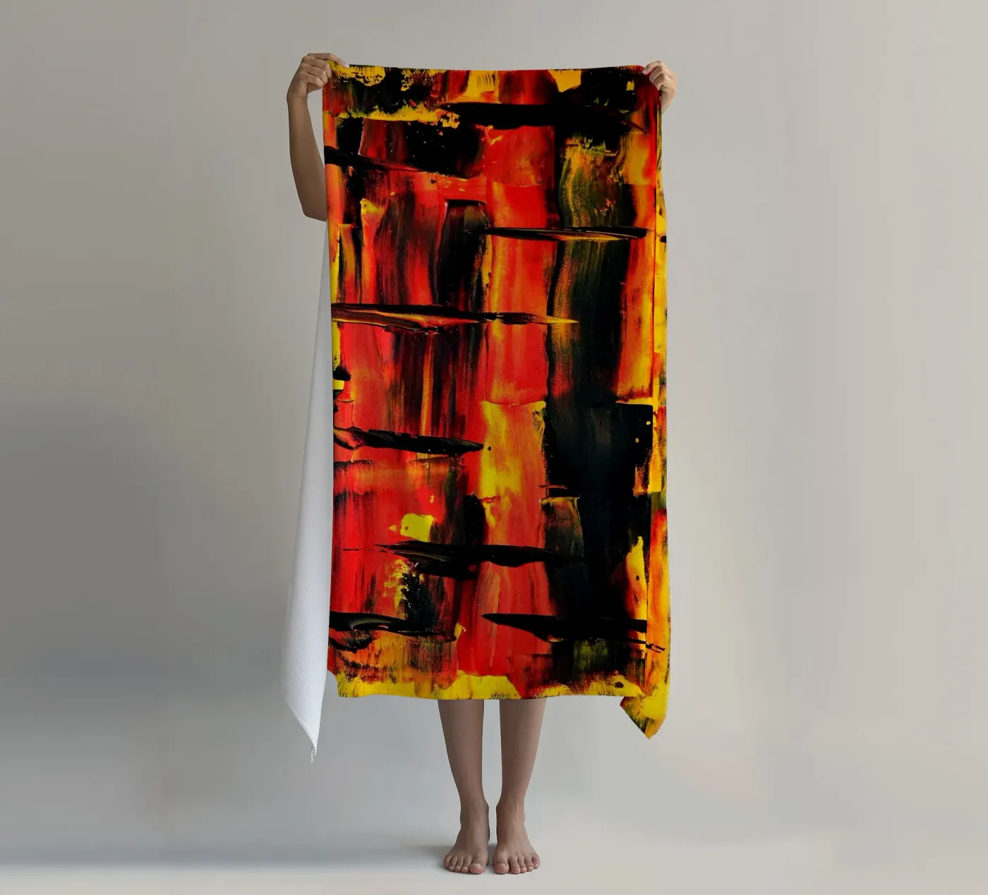 FIRE NIGHT telo mare da Thierry Vobmann Abstract painting