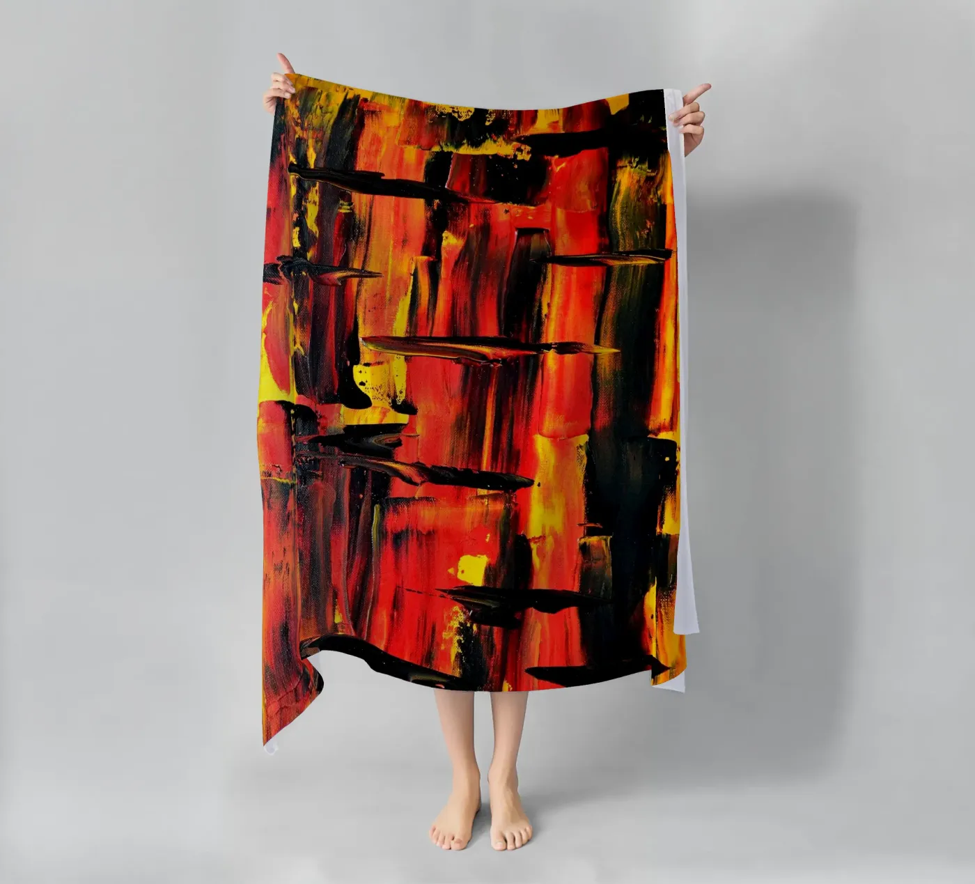 FIRE NIGHT telo mare da Thierry Vobmann Abstract painting