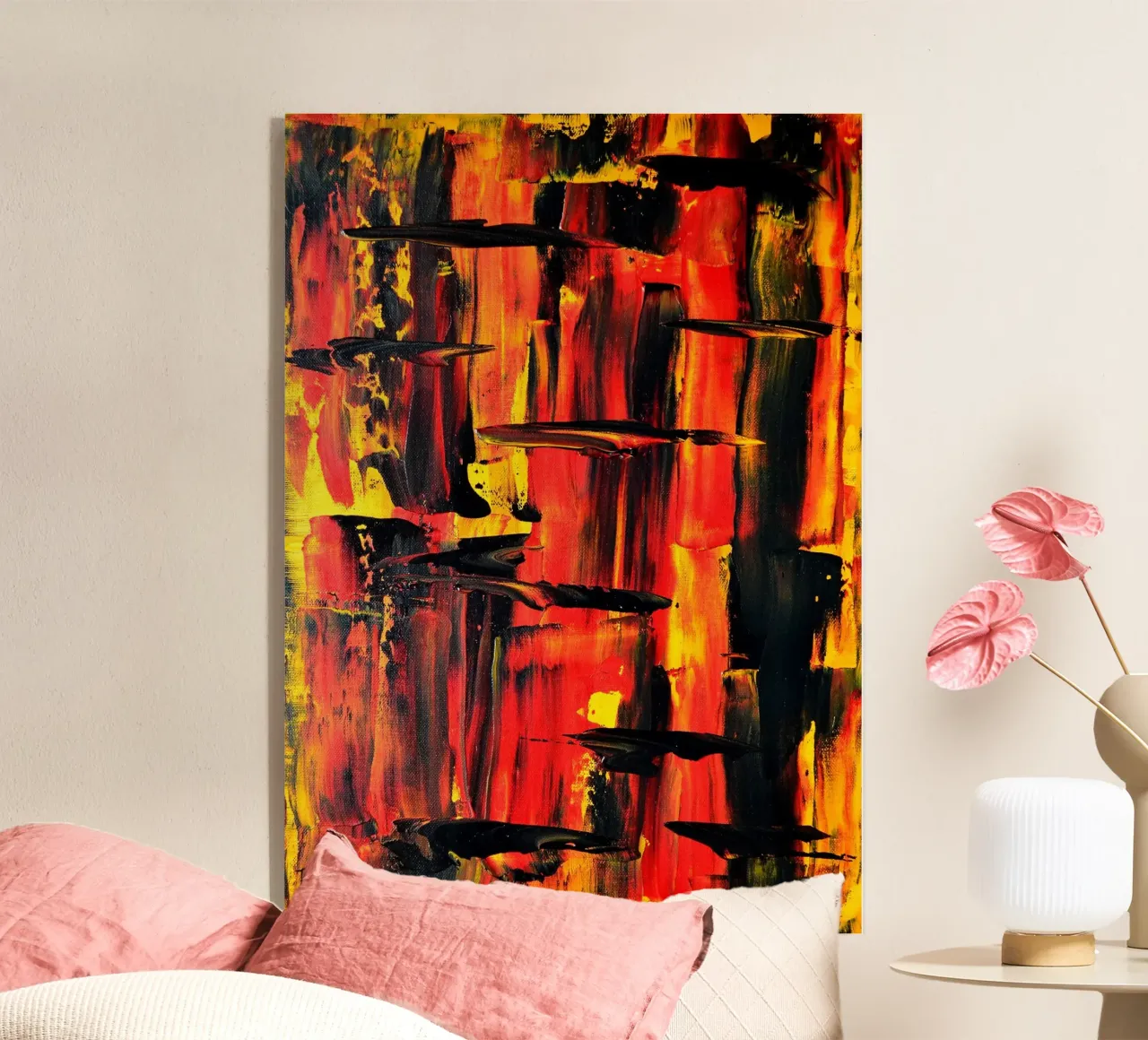 FIRE NIGHT plexiglass da Thierry Vobmann Abstract painting