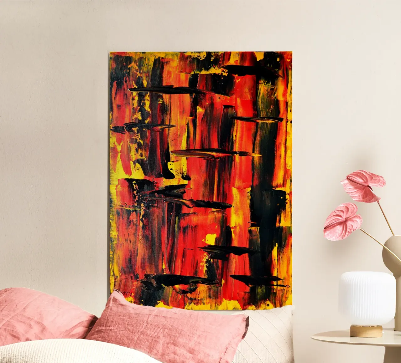 FIRE NIGHT poster da Thierry Vobmann Abstract painting