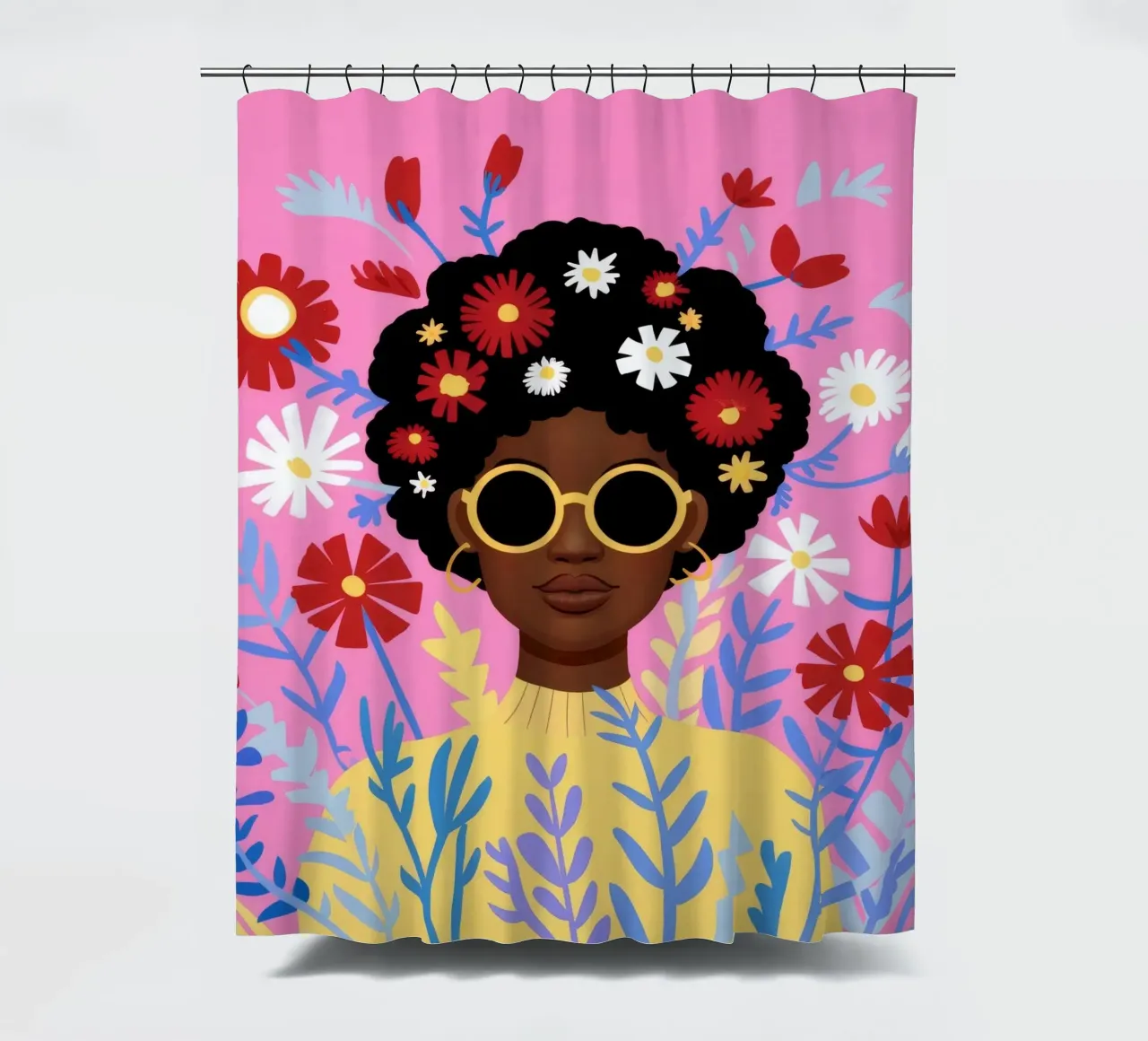 Bellezza della corona in fiore tenda da doccia da Ivory Frame