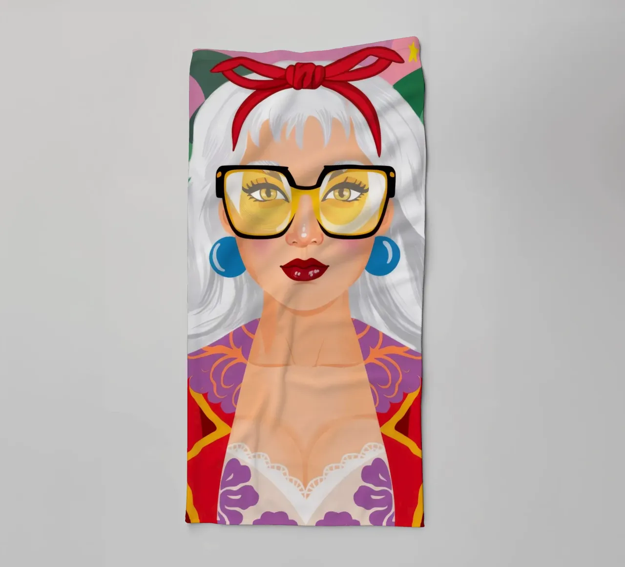 Kroonblad Majesteit badhanddoek van Ivory Frame