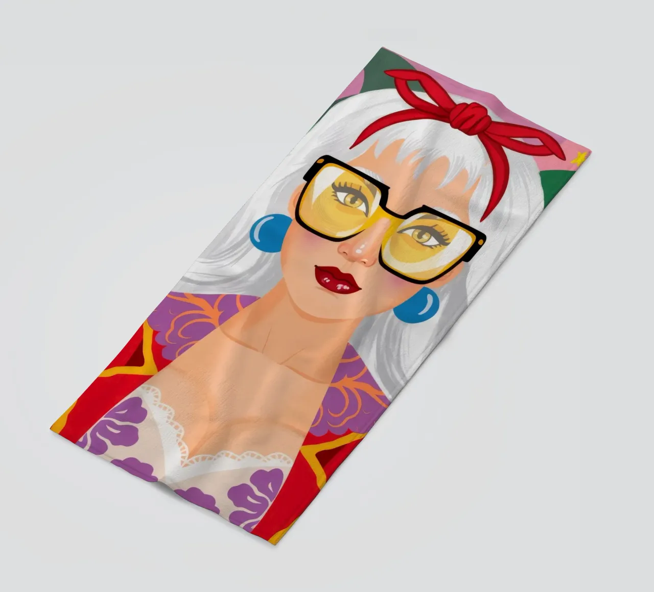 Kroonblad Majesteit strandhanddoek van Ivory Frame