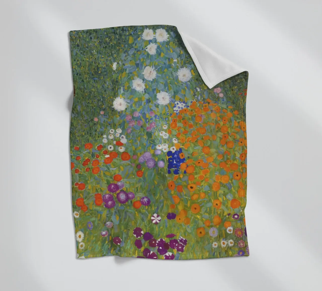 Gustav Klimt Bauerngarten, 1907 opera originale coperta in pile da 50 masterpieces