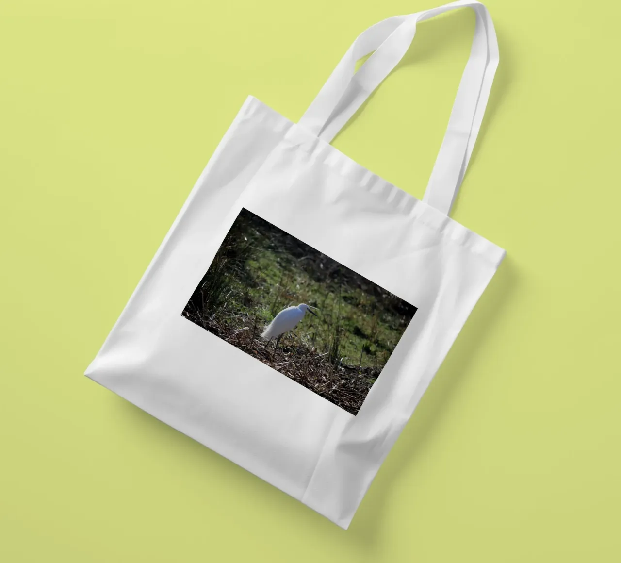 Uccello Garzetta borsa in juta da Jack C Photography