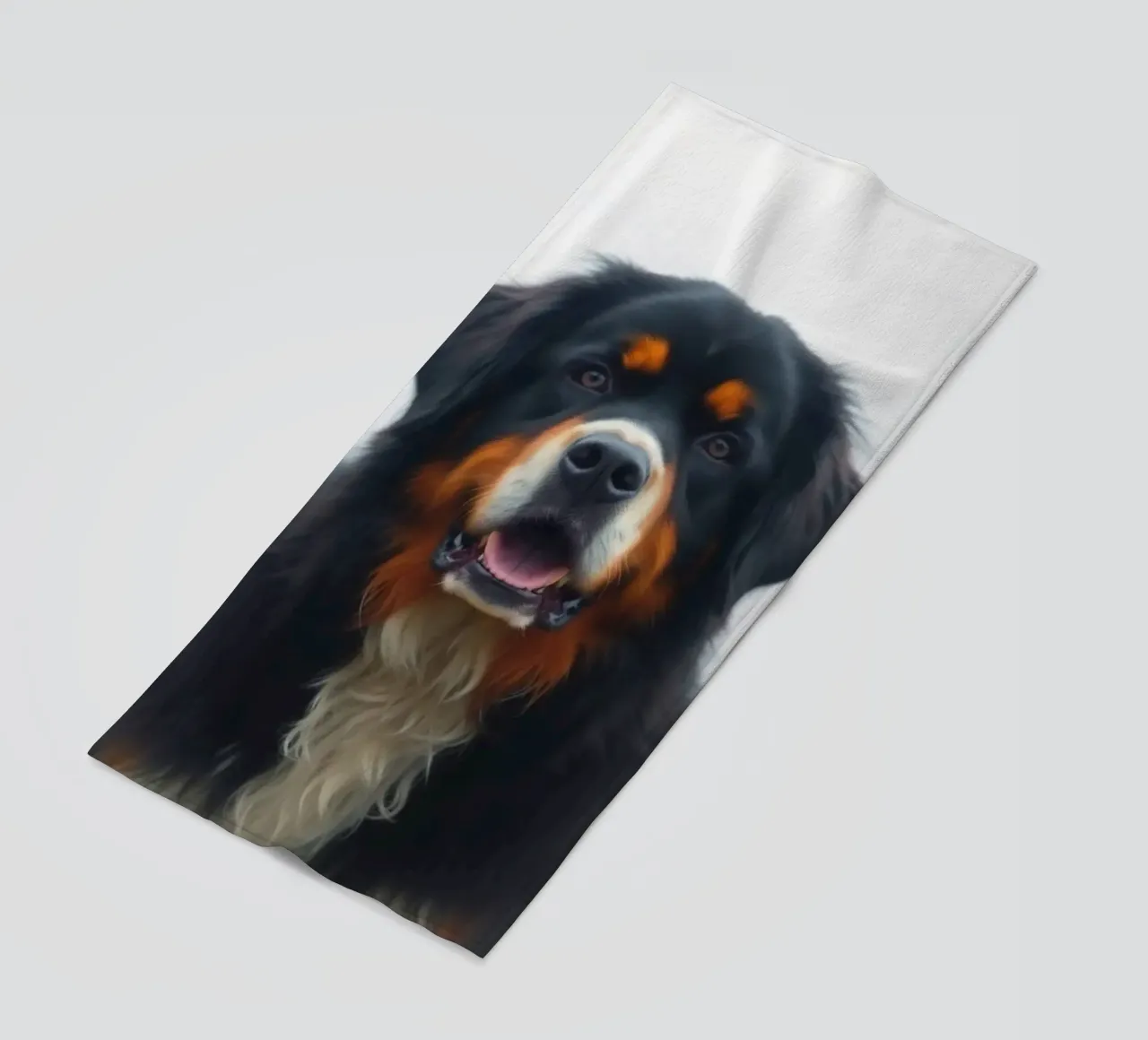 Beautiful Bernese Mountain Dog #146 beach towel by Yumis.Beargang.and.Me