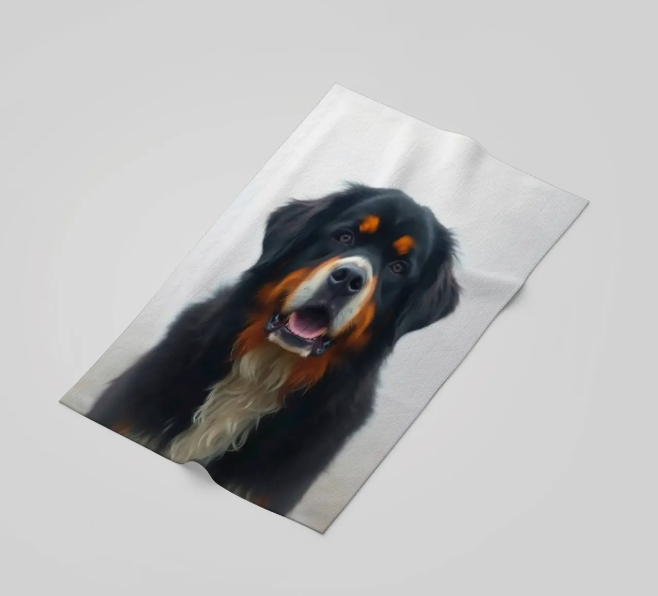 Beautiful Bernese Mountain Dog #146 beach towel by Yumis.Beargang.and.Me