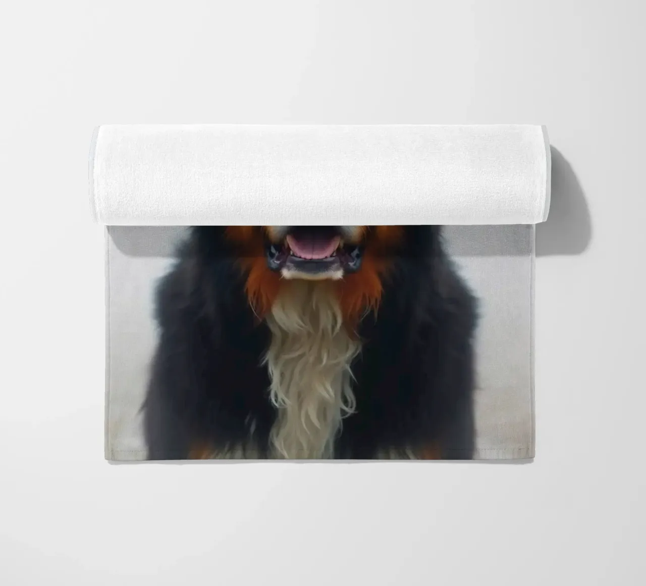 Beautiful Bernese Mountain Dog #146 beach towel by Yumis.Beargang.and.Me