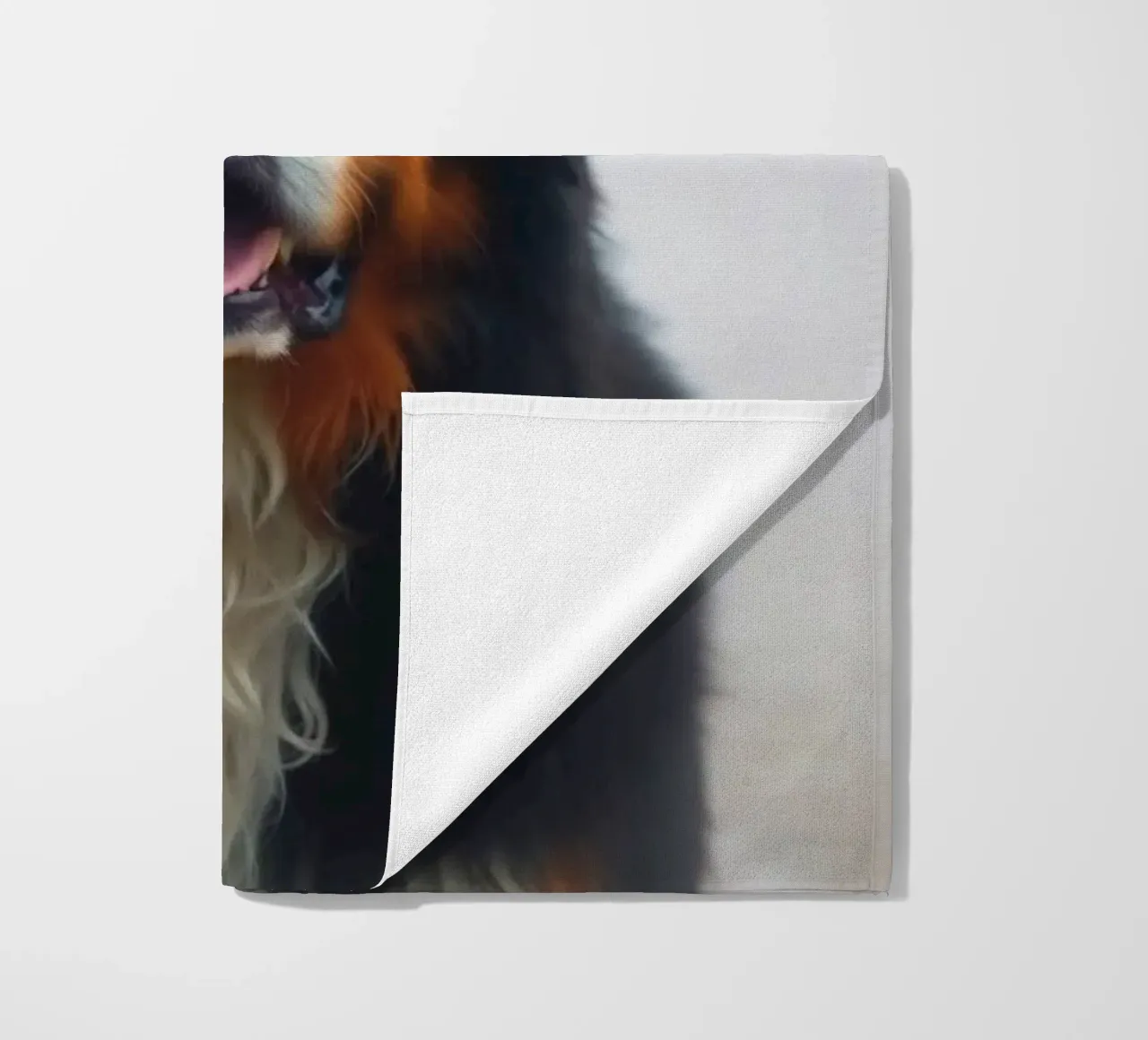 Beautiful Bernese Mountain Dog #146 beach towel by Yumis.Beargang.and.Me