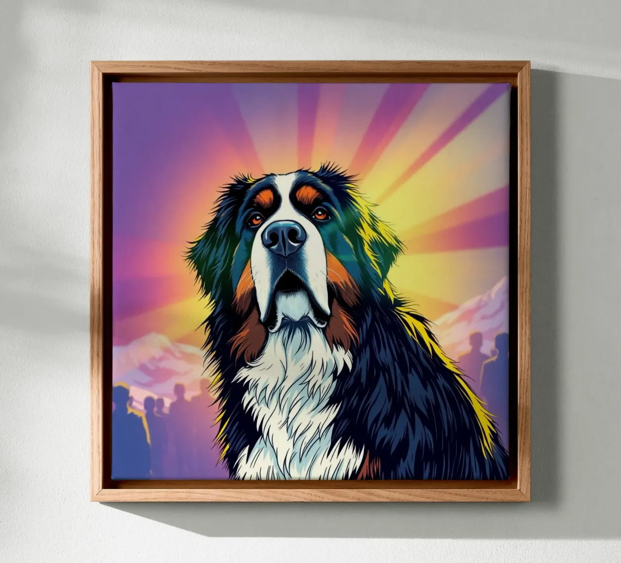 Bellissimo cane da montagna bernese #147 tela con Cornice a cassetta da Yumis.Beargang.and.Me