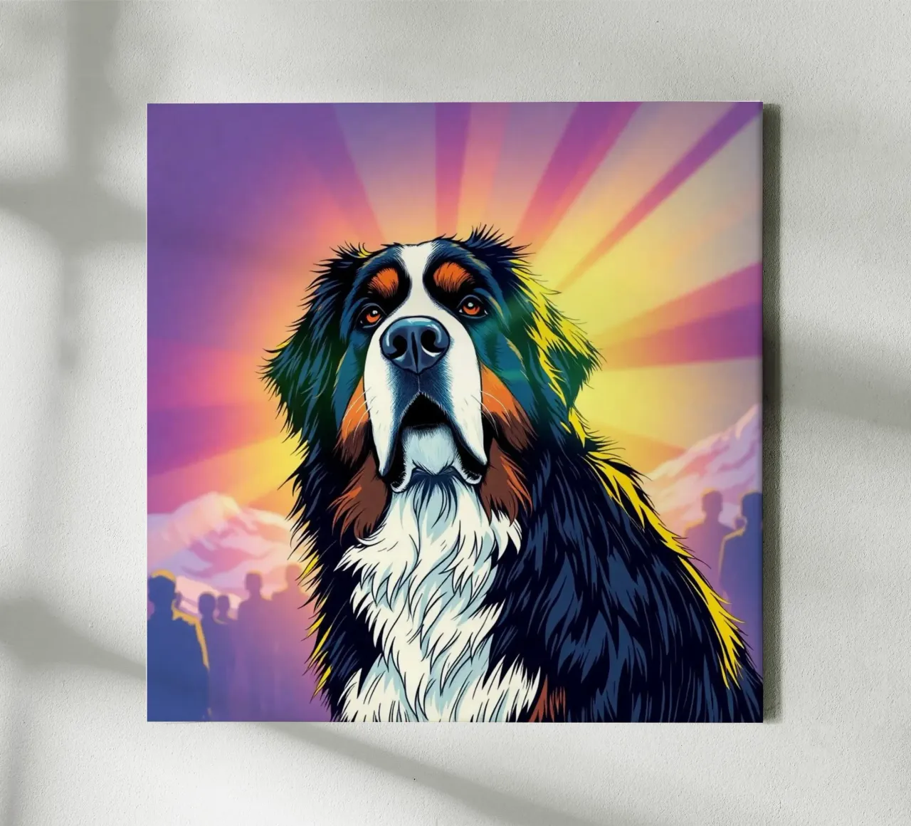 Bellissimo cane da montagna bernese #147 tela con Cornice a cassetta da Yumis.Beargang.and.Me