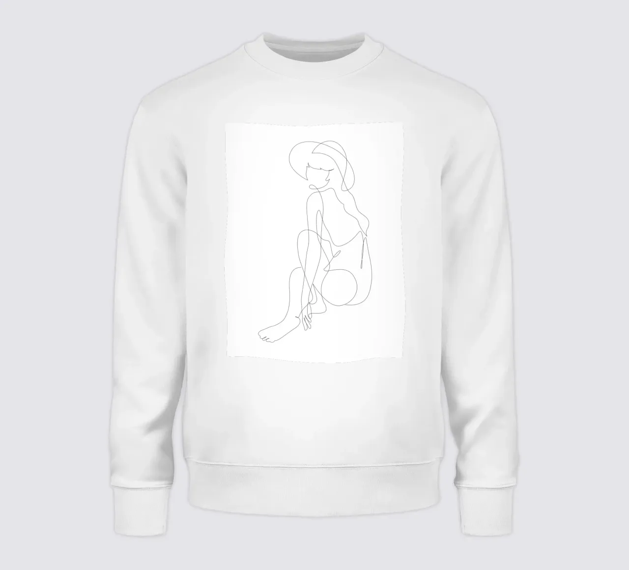 Donna con cappello - A2519 felpa da Addillum