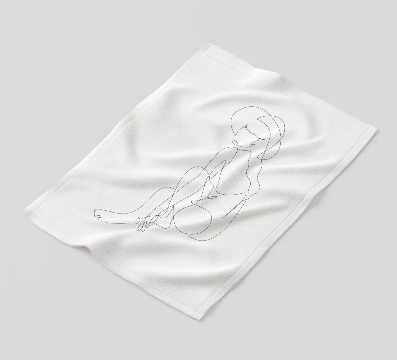 Donna con cappello - A2519 coperta in pile da Addillum