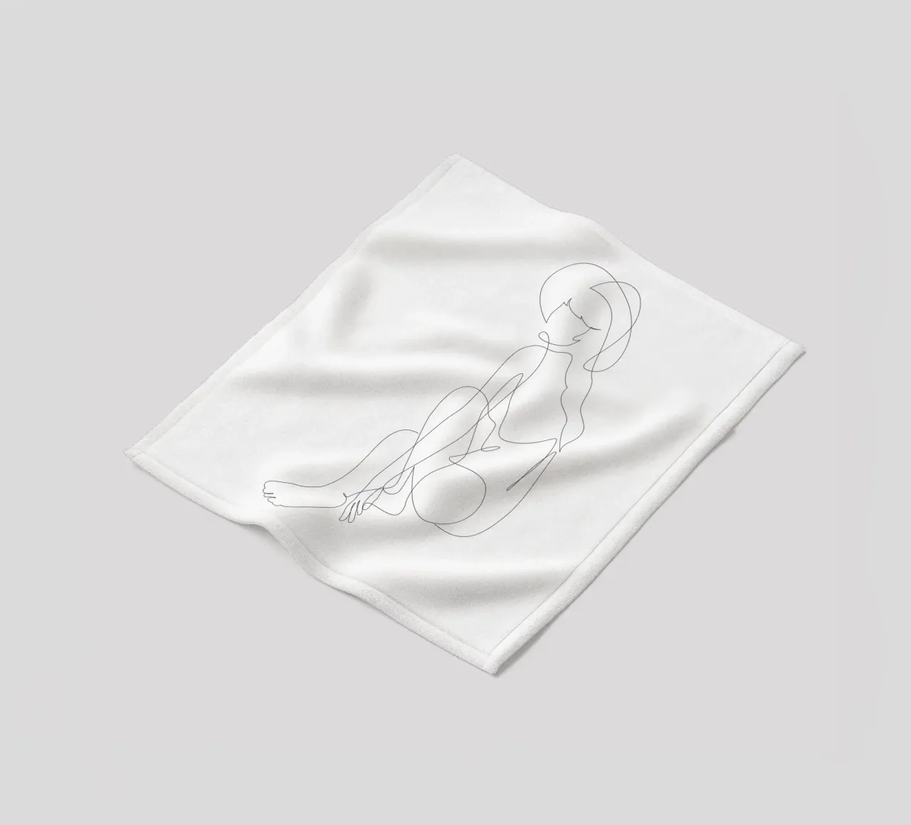 Donna con cappello - A2519 coperta in pile da Addillum