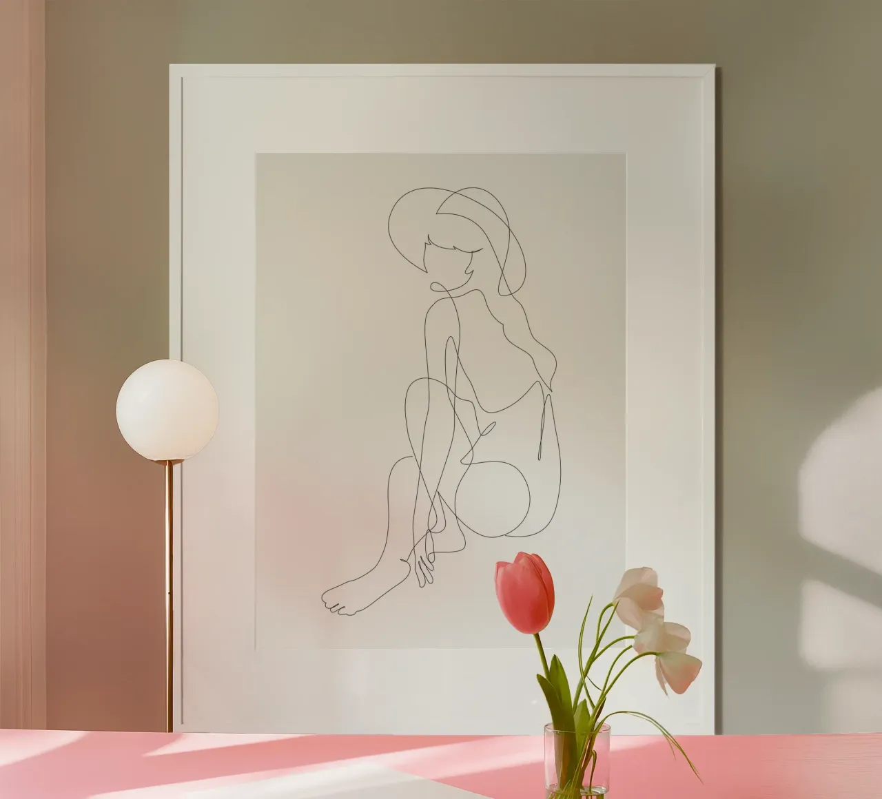 Donna con cappello - A2519 carta hahnemühle da Addillum