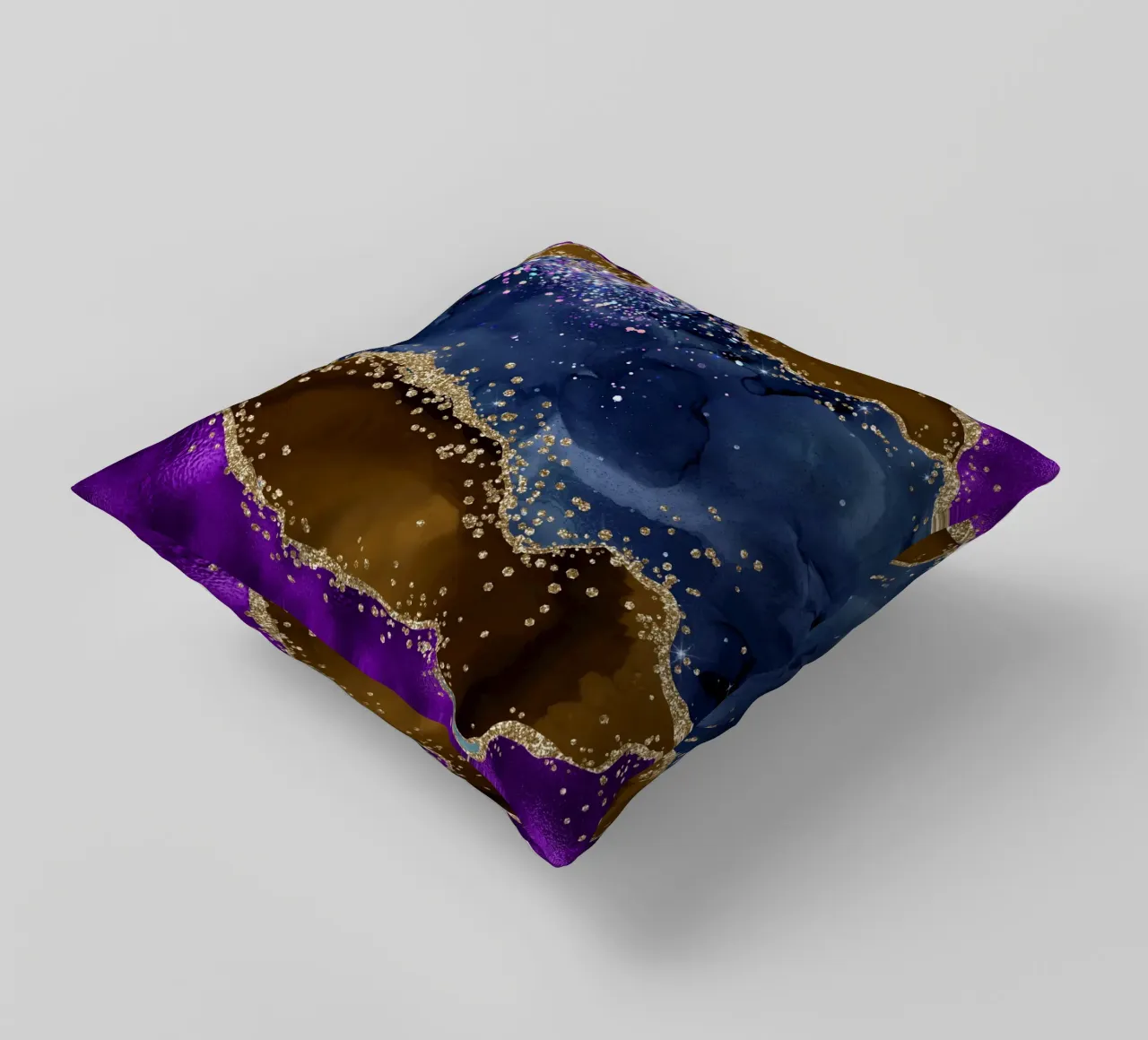 Pavone Glitter Agata Texture 02 cuscino da Gemstone Textures