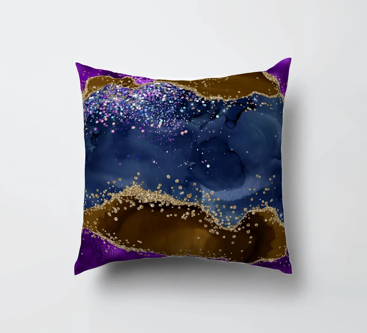 Pavone Glitter Agata Texture 02 cuscino da Gemstone Textures