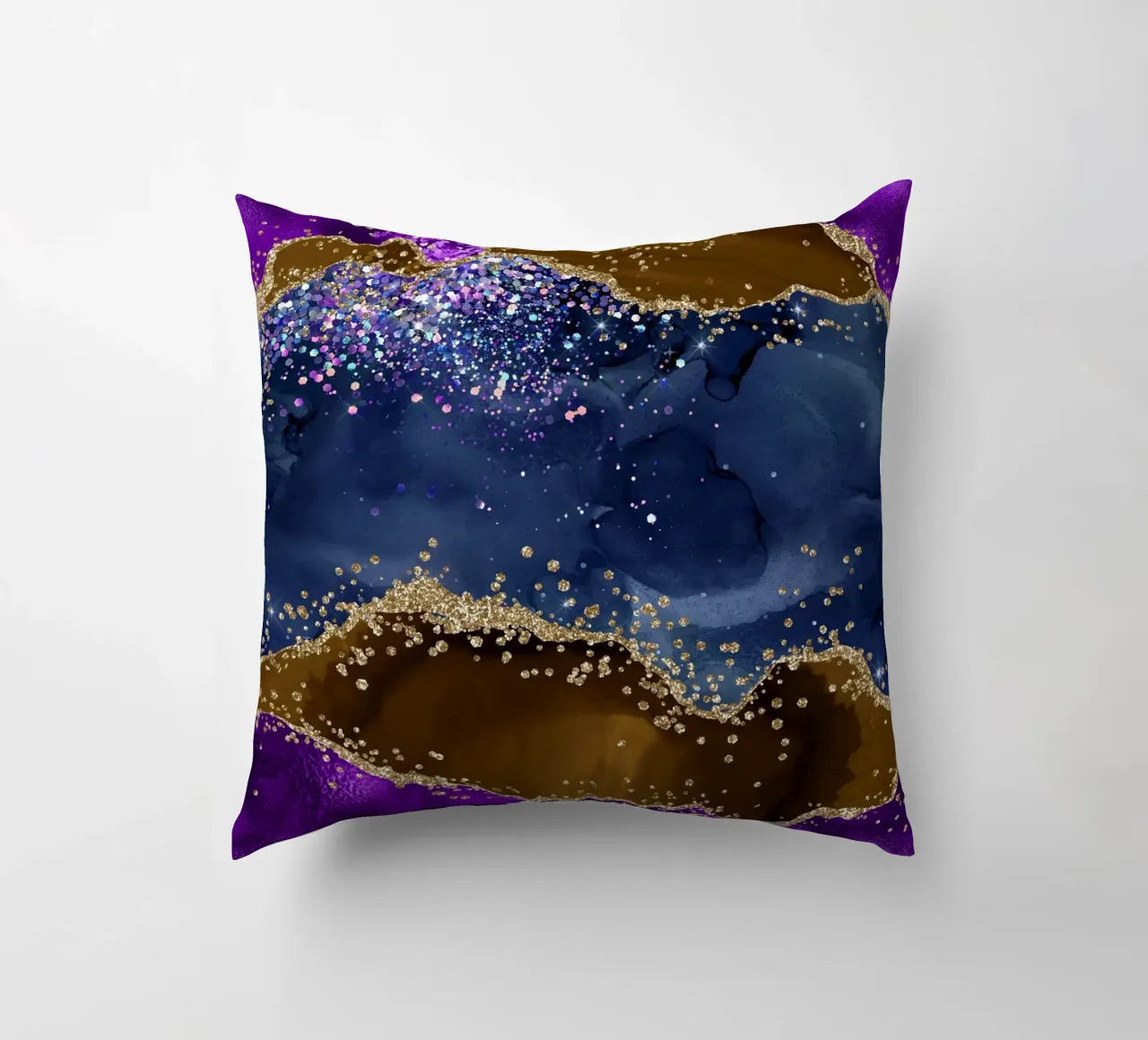 Pavone Glitter Agata Texture 02 cuscino da Gemstone Textures