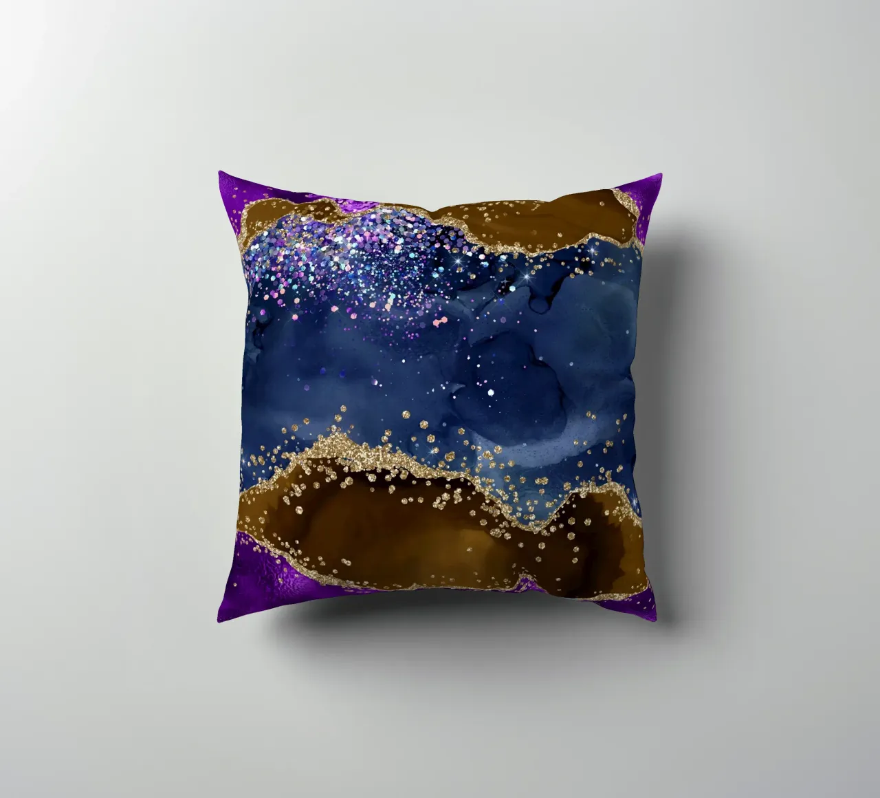 Pavone Glitter Agata Texture 02 cuscino da Gemstone Textures