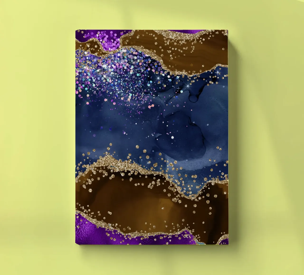 Peacock Glitter Agate Texture 02 notebook by Gemstone Textures