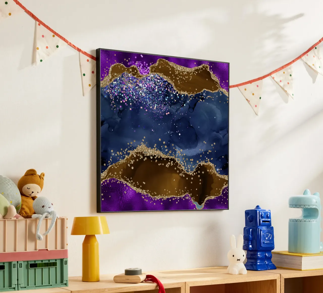 Pavone Glitter Agata Texture 02 alluminio dibond da Gemstone Textures
