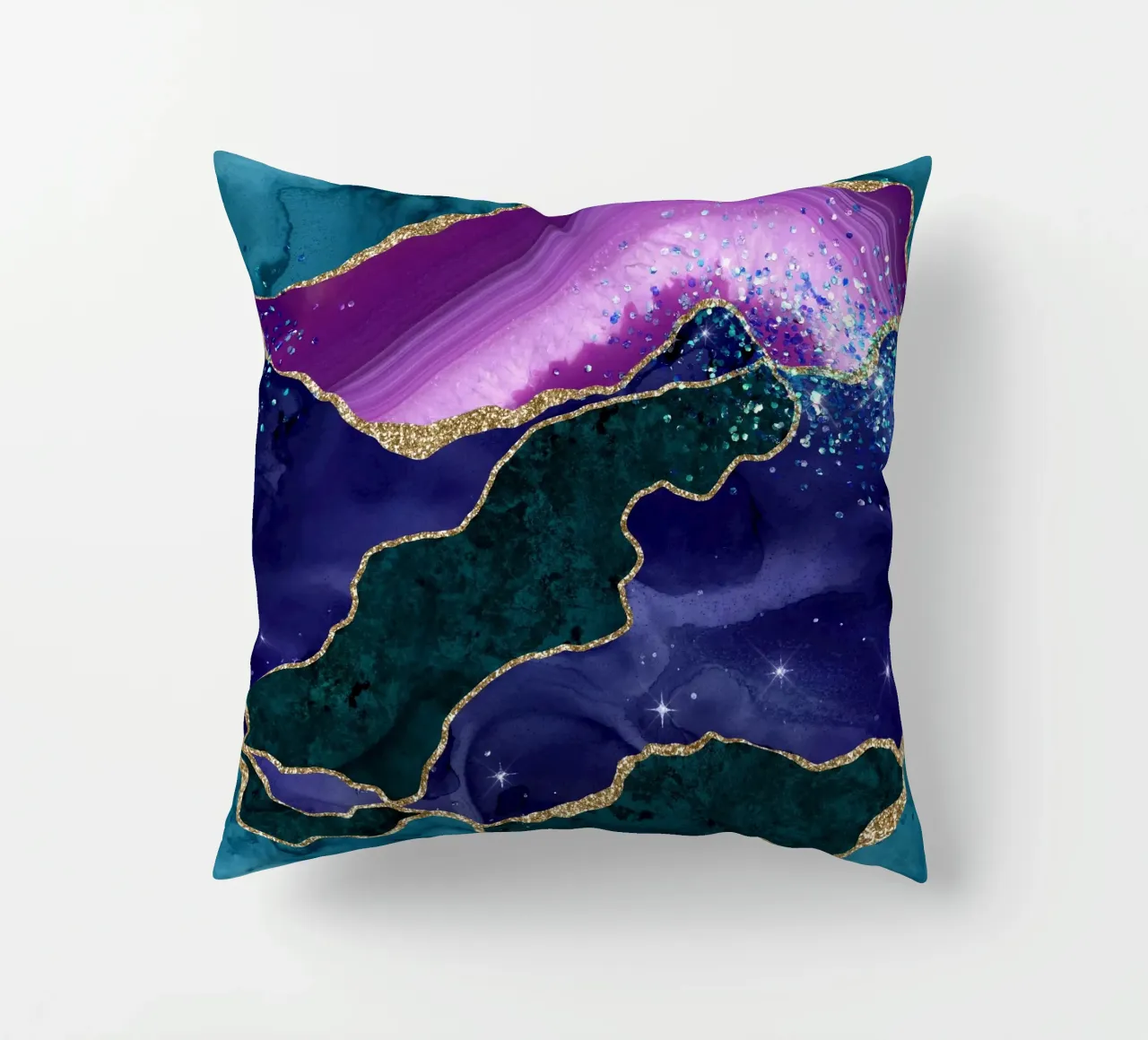 Pavone Glitter Agata Texture 03 cuscino da Gemstone Textures