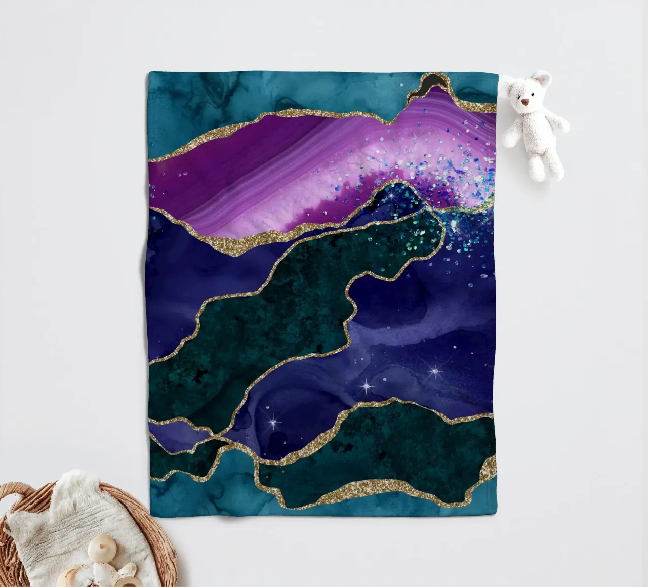 Pavone Glitter Agata Texture 03 coperta in pile da Gemstone Textures