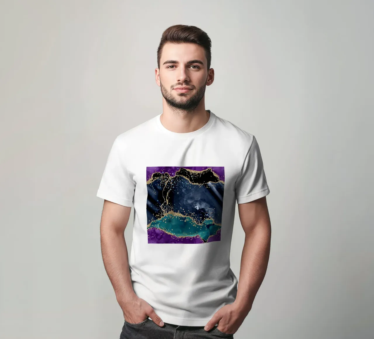 Pavone Glitter Agata Texture 04 t-shirt da Gemstone Textures