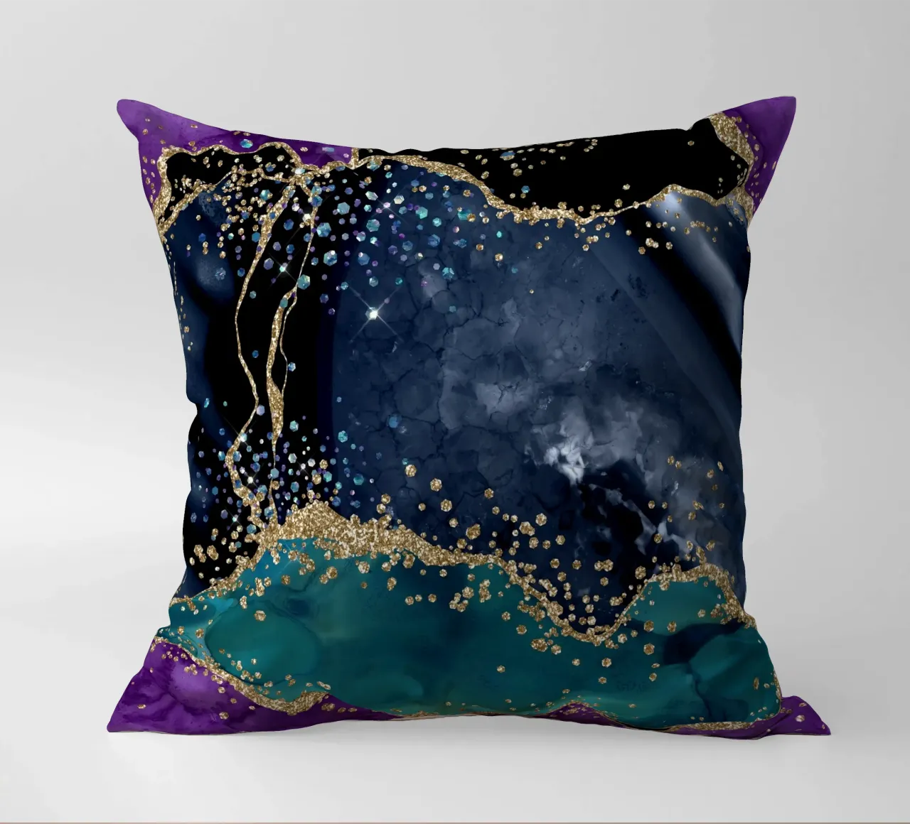Pavone Glitter Agata Texture 04 cuscino da Gemstone Textures