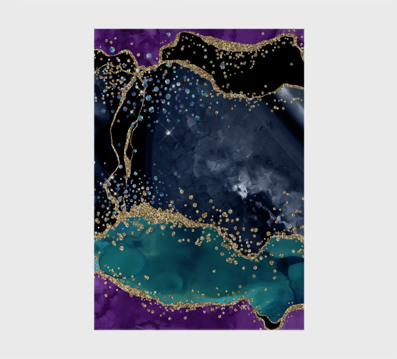 Peacock Glitter Agate Texture 04 notebook by Gemstone Textures