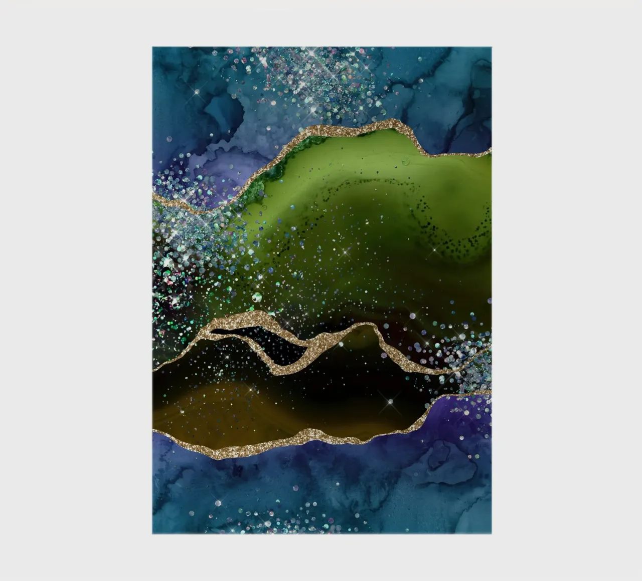 Peacock Glitter Agate Texture 05 notebook by Gemstone Textures