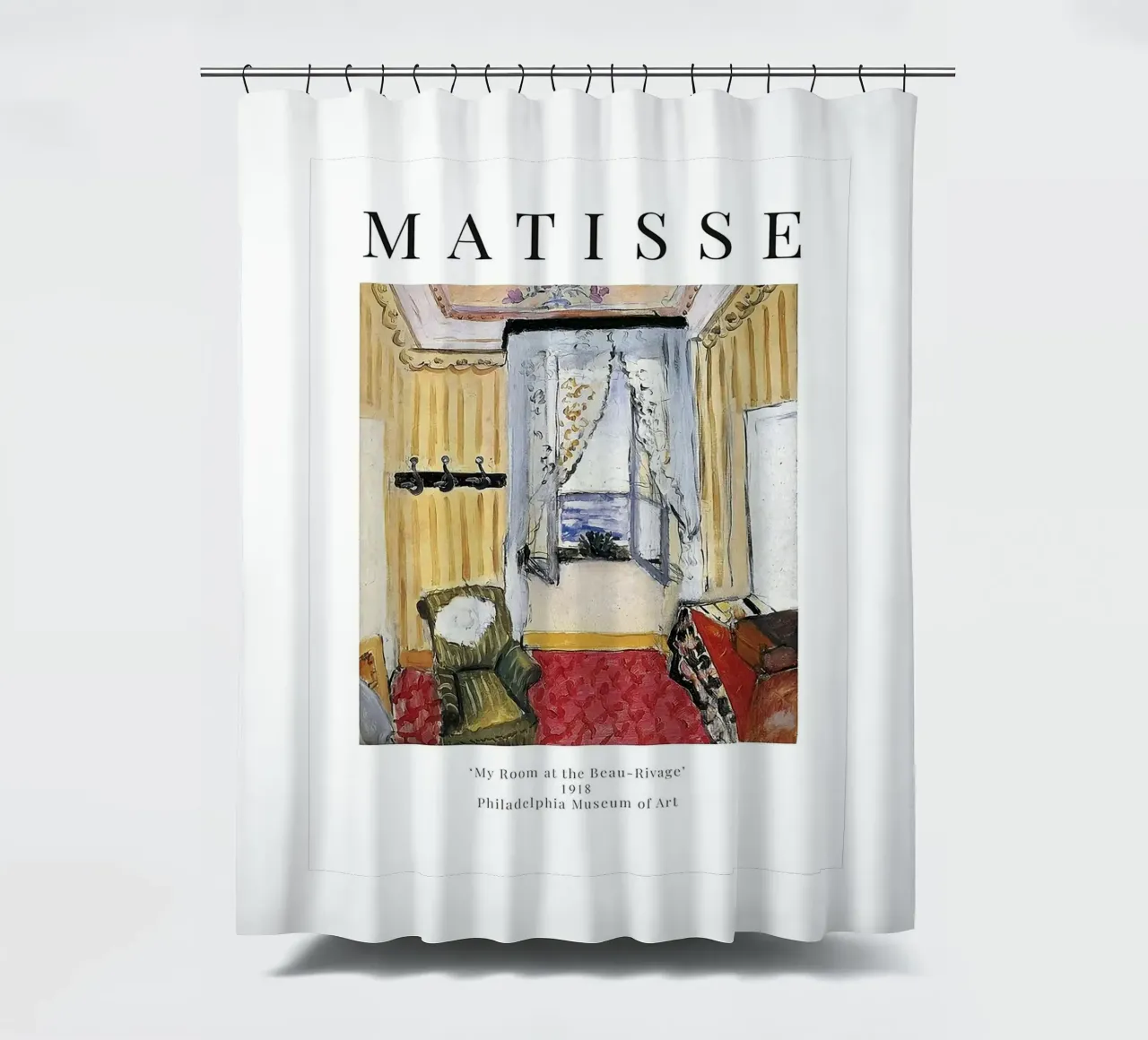 Henri Matisse - My Room at the Beau-Rivage shower curtain by Perdana shop