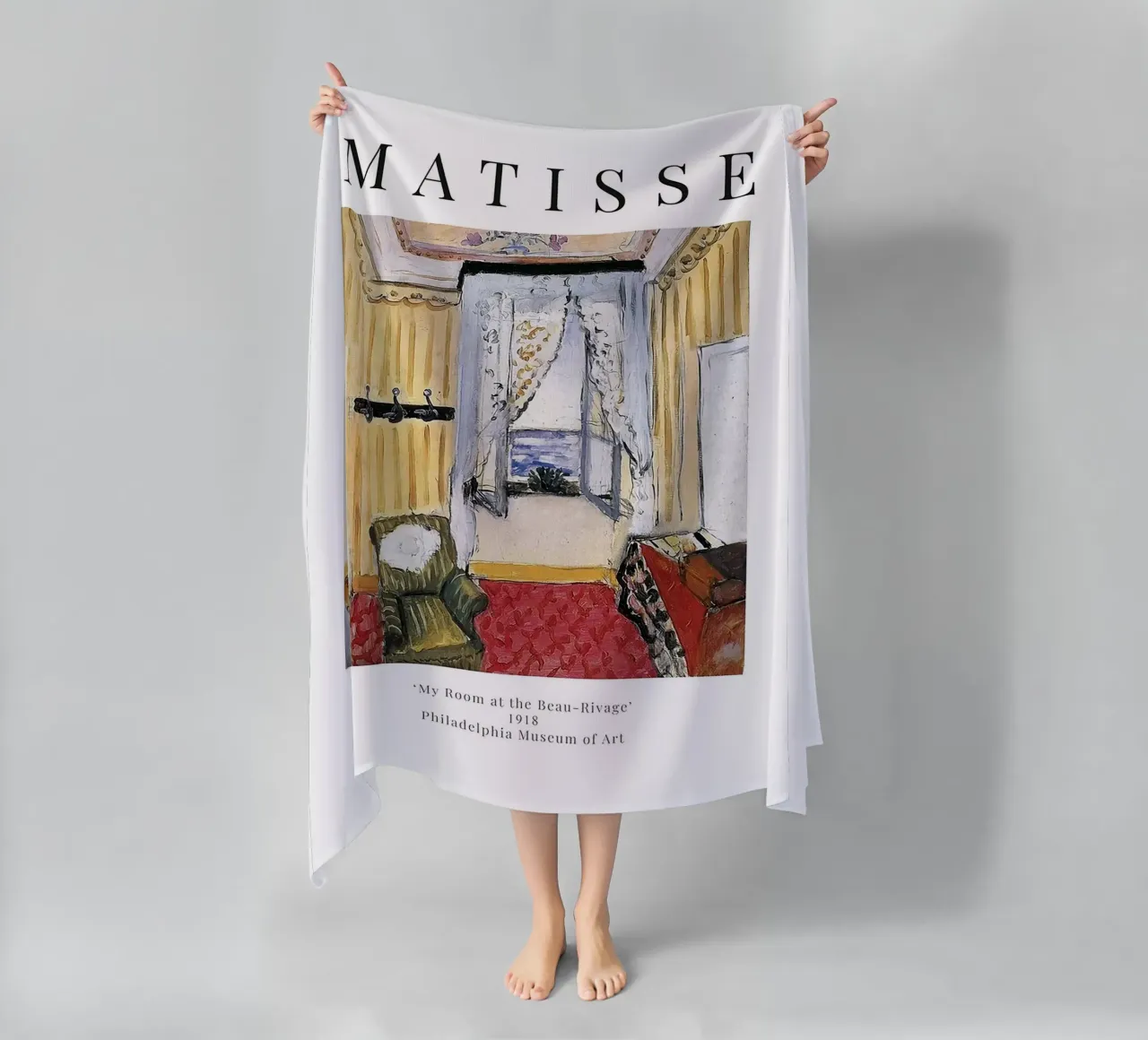Henri Matisse - My Room at the Beau-Rivage beach towel by Perdana shop