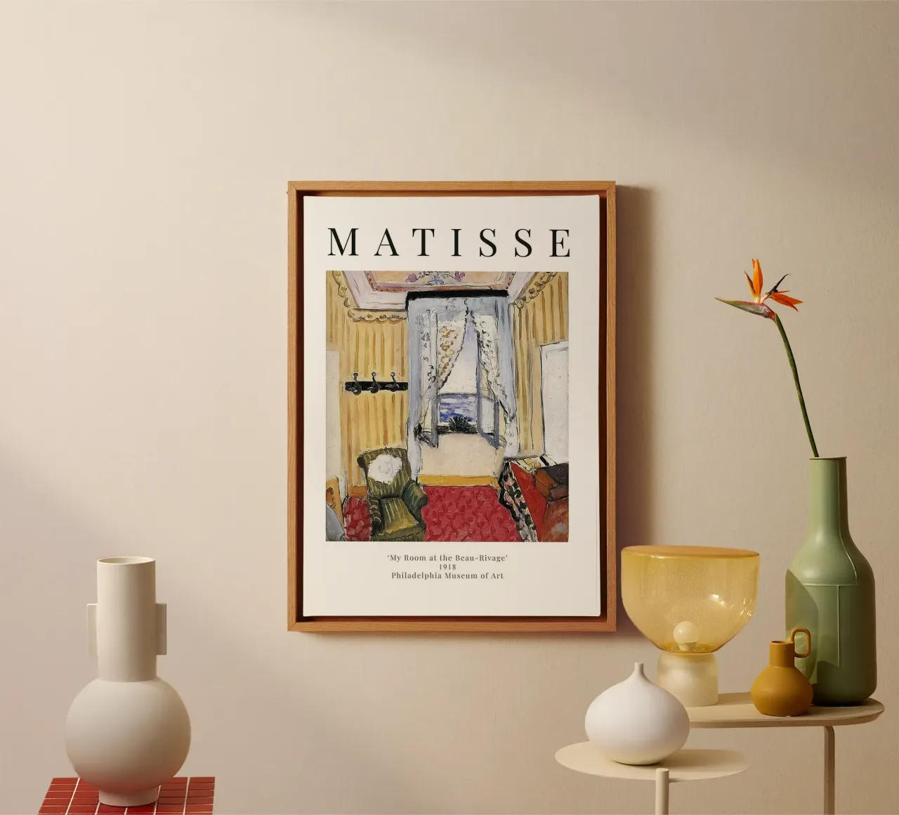 Henri Matisse - La mia camera al Beau-Rivage tela con Cornice a cassetta da Perdana shop