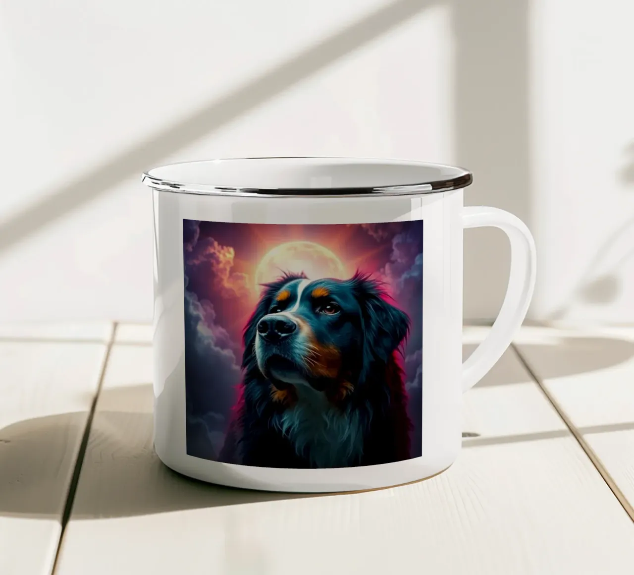 Bellissimo cane da montagna bernese #151 tazza in smalto da Yumis.Beargang.and.Me