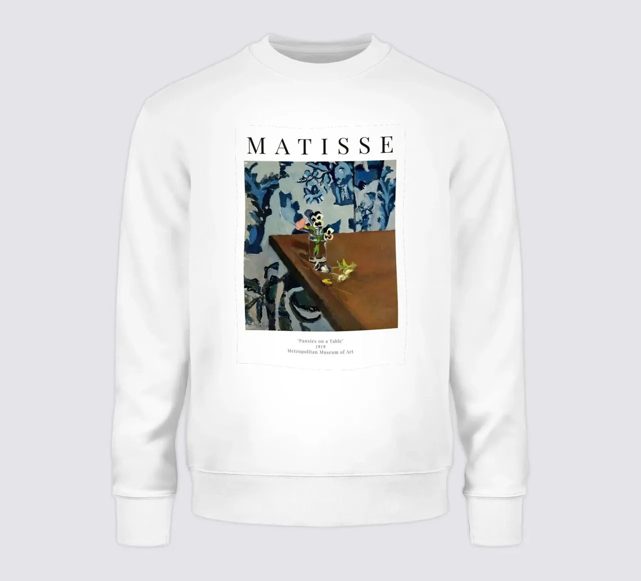Henri Matisse - Mostra di viole su un tavolo felpa da Perdana shop