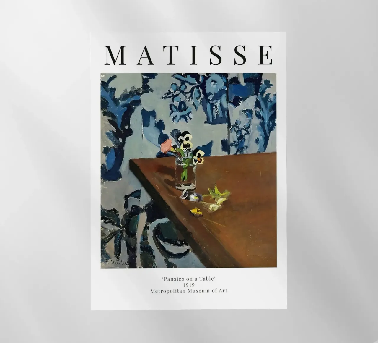 Henri Matisse - Mostra di viole su un tavolo pellicola backlit da Perdana shop