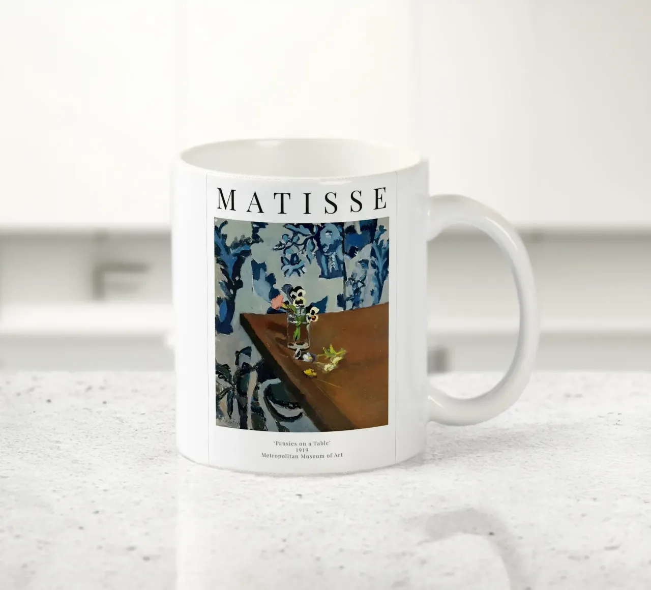 Henri Matisse - Mostra di viole su un tavolo tazza in ceramica da Perdana shop