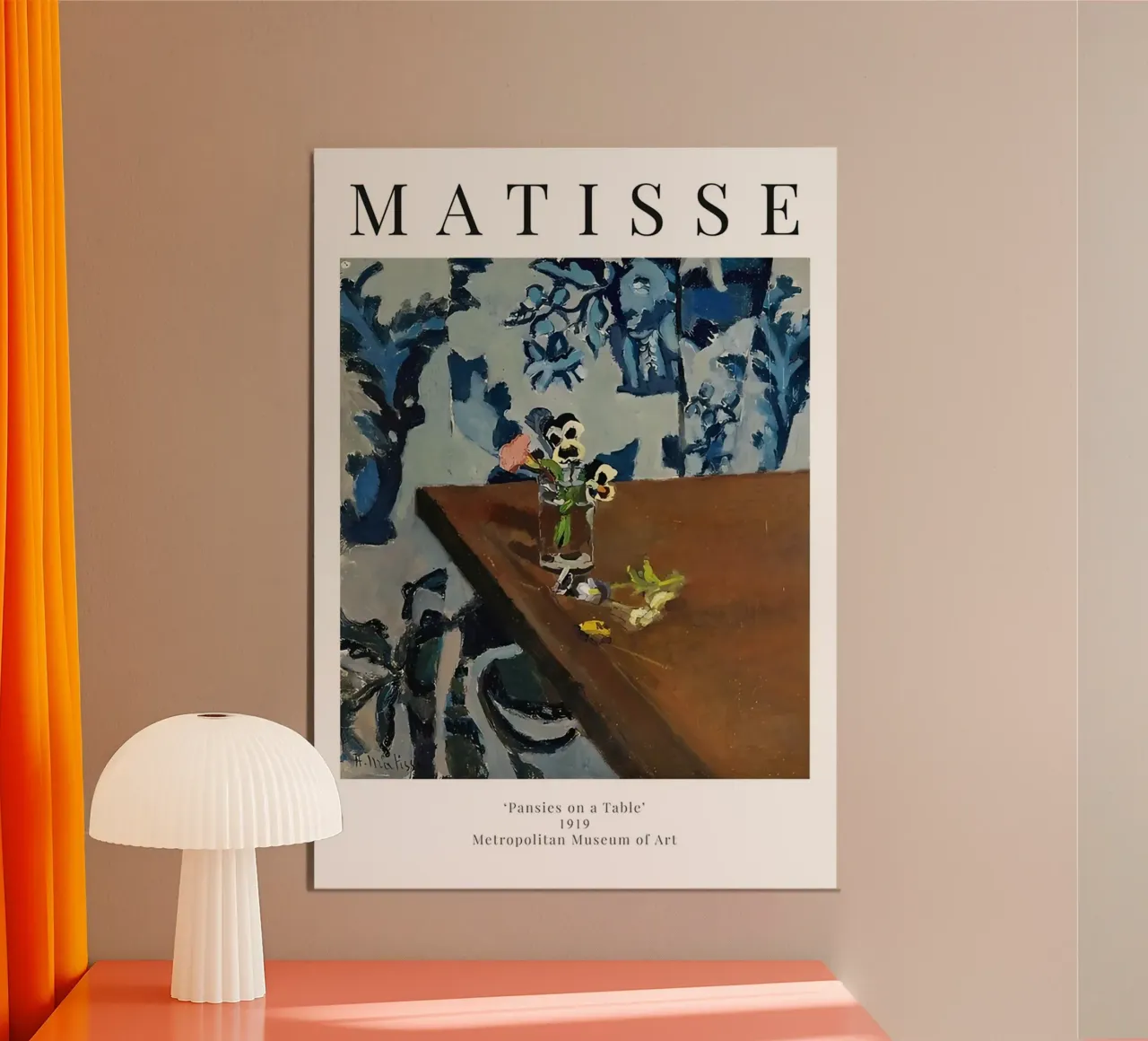 Henri Matisse - Mostra di viole su un tavolo alluminio dibond da Perdana shop