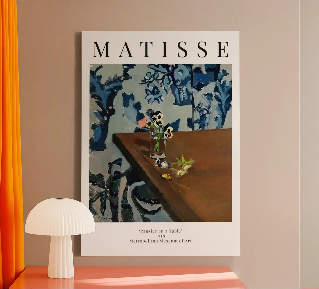 Henri Matisse - Mostra di viole su un tavolo tela con Cornice a cassetta da Perdana shop