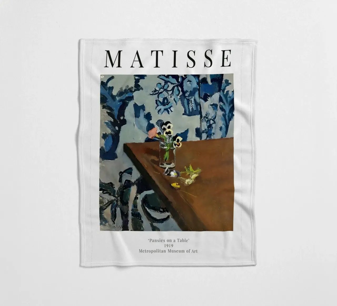 Henri Matisse - Mostra di viole su un tavolo coperta in pile da Perdana shop