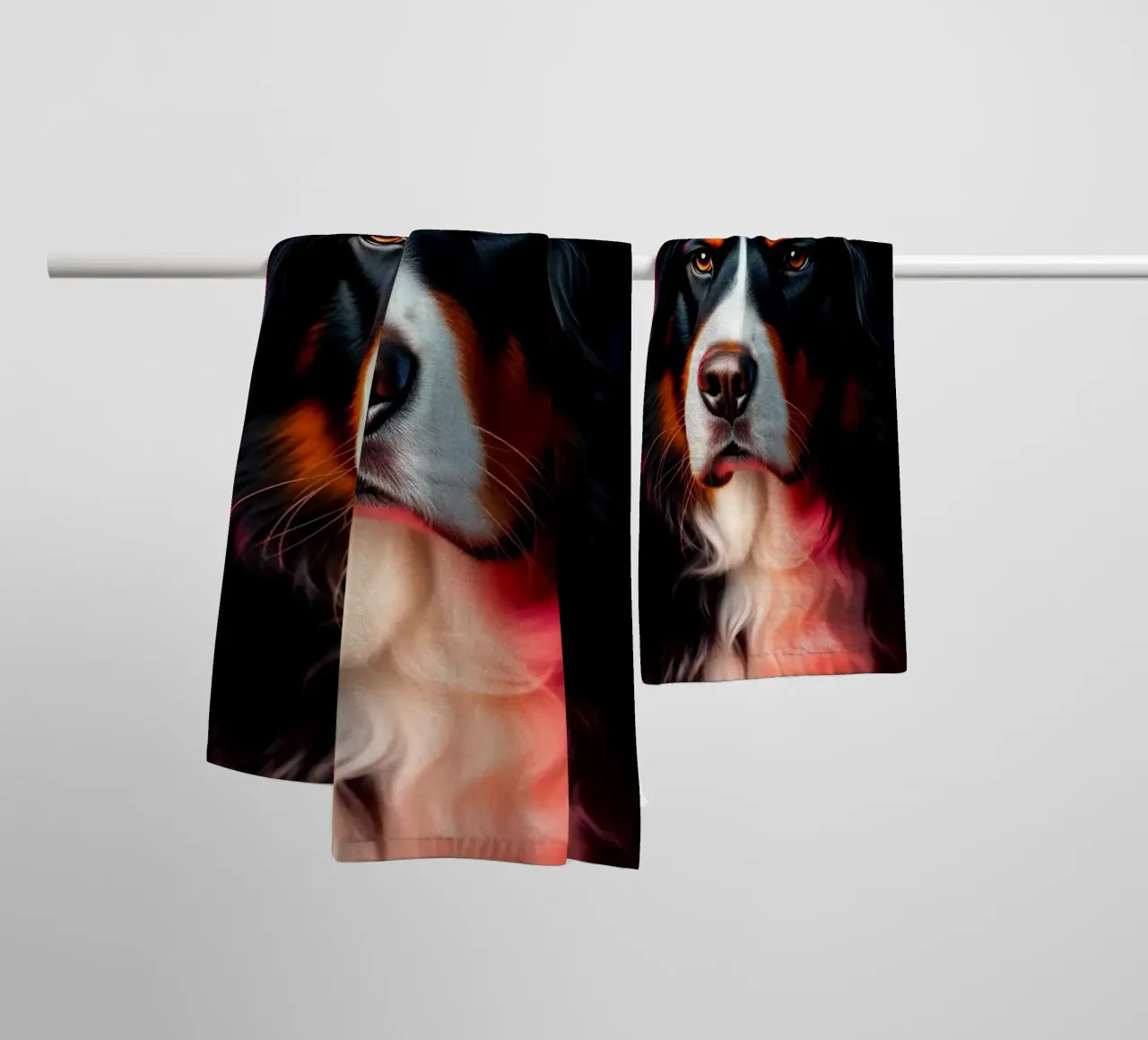 Bellissimo cane da montagna bernese #152 asciugamano da bagno da Yumis.Beargang.and.Me