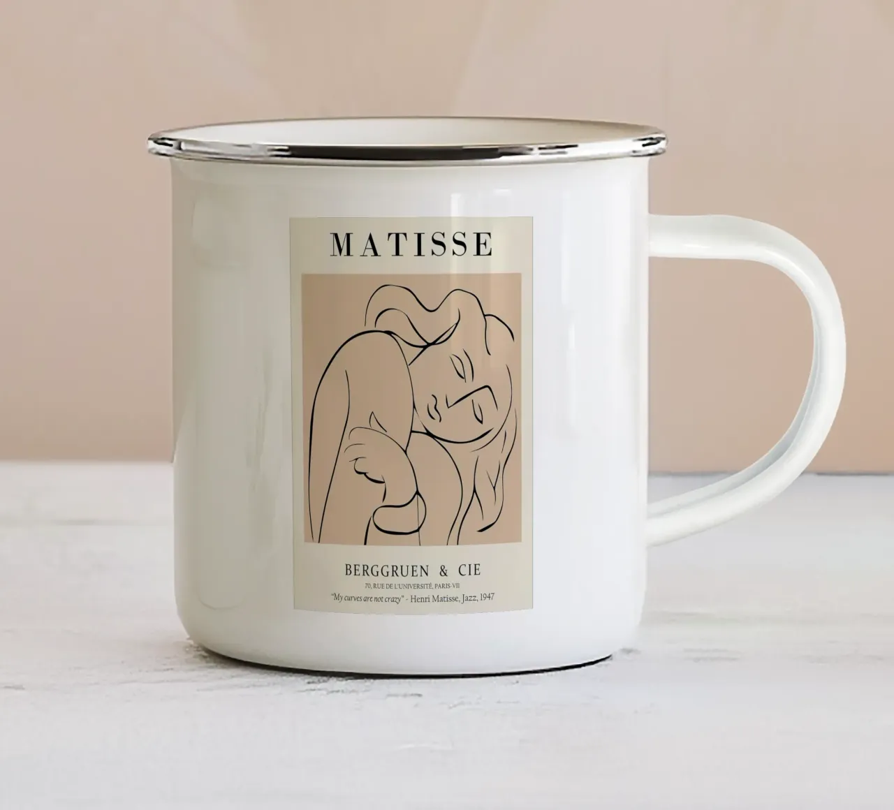Henri Matisse - Pasiphaë - Drawing of Sleeping emaille mok van Perdana shop