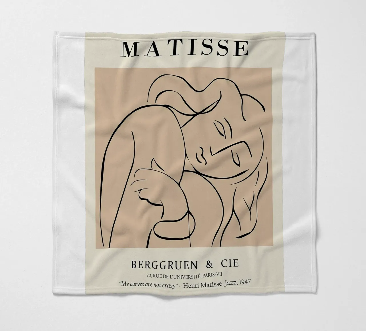Henri Matisse - Pasiphaë - Drawing of Sleeping fleece blanket by Perdana shop