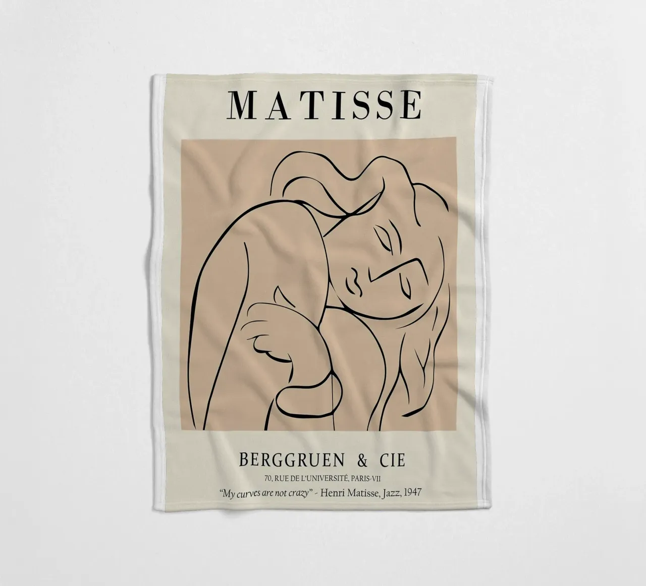 Henri Matisse - Pasiphaë - Drawing of Sleeping fleece blanket by Perdana shop