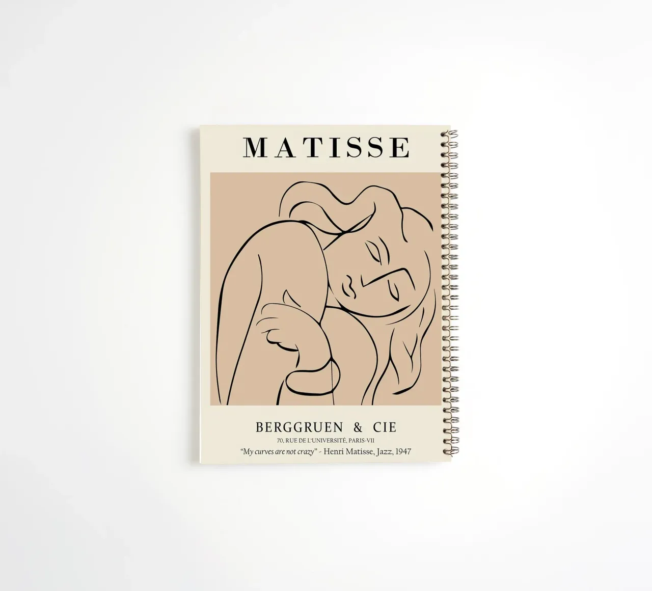 Henri Matisse - Pasiphaë - Drawing of Sleeping spiral notebook by Perdana shop