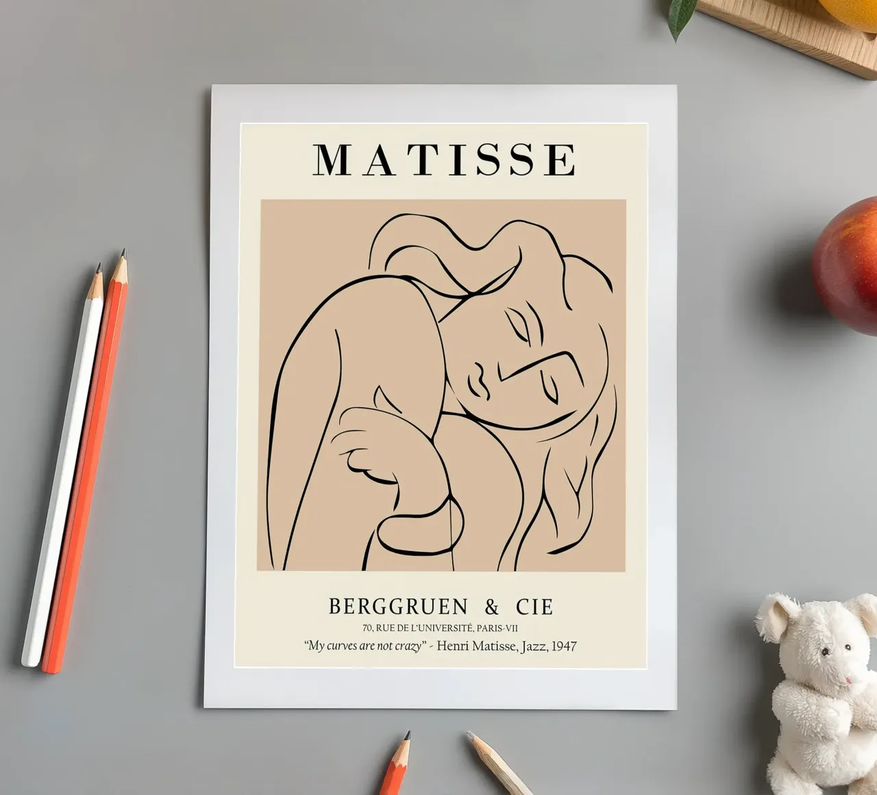 Henri Matisse - Pasiphaë - Drawing of Sleeping sticker sheet by Perdana shop