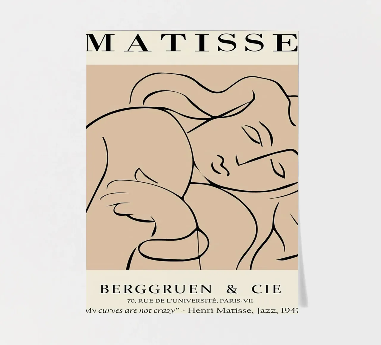 Henri Matisse - Pasiphaë - Drawing of Sleeping sticker sheet by Perdana shop